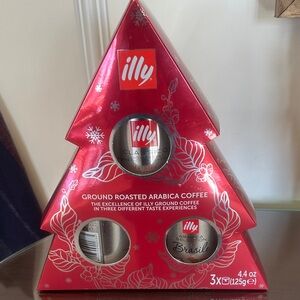 Illy Red Ground Roasted Arabica Coffee Set